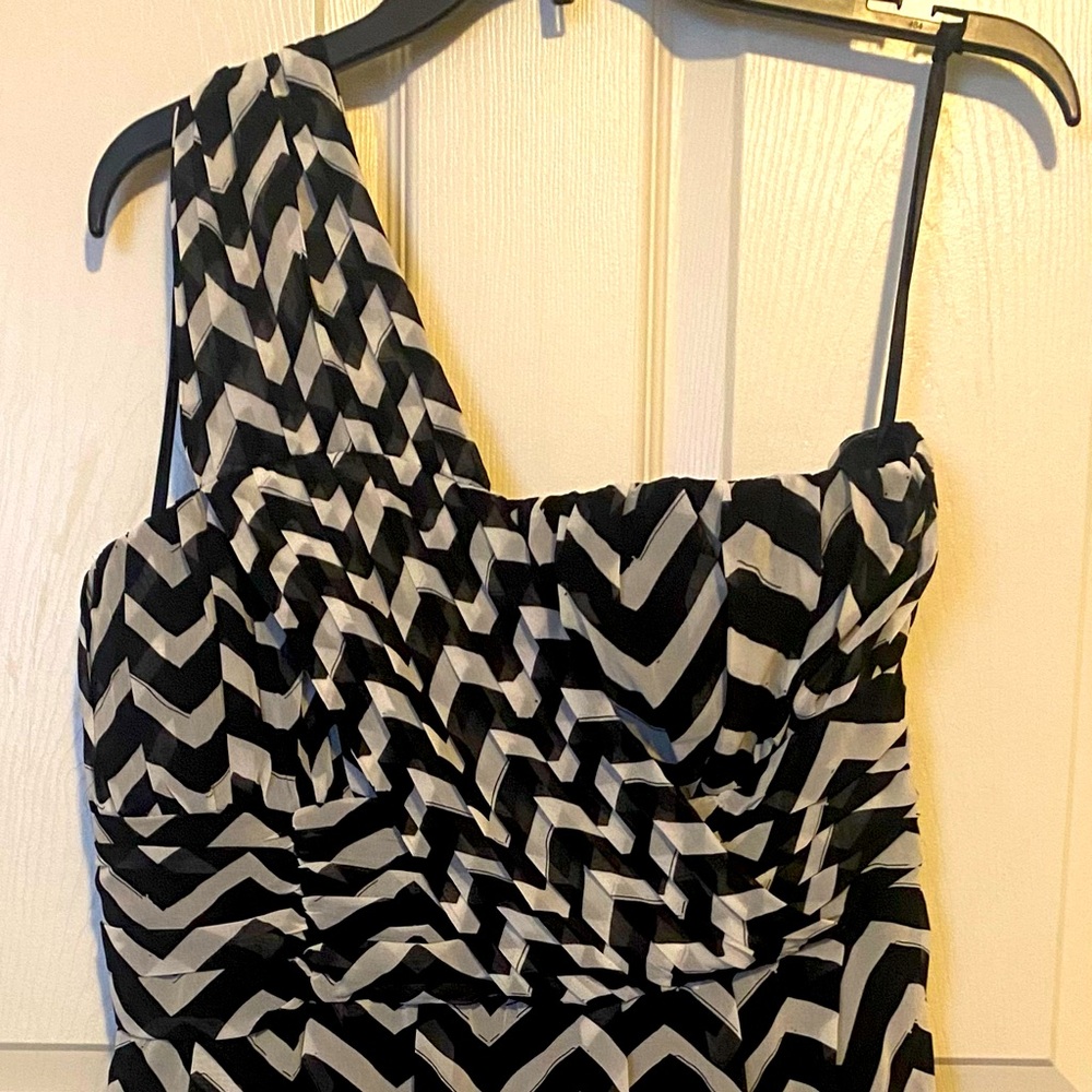 H & M black and white dress